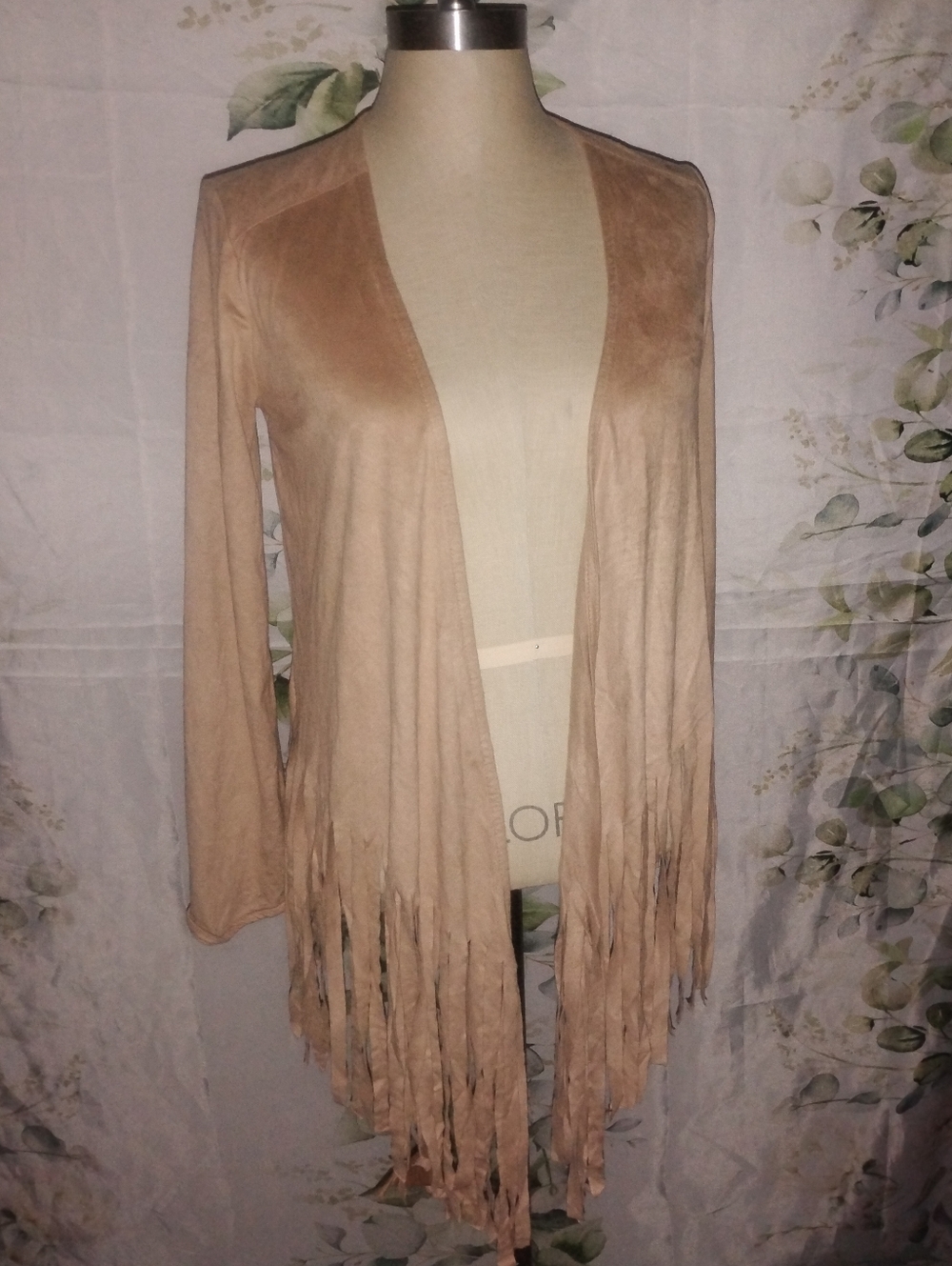 ($3Bundled) Sude-like Fringe Cardigan